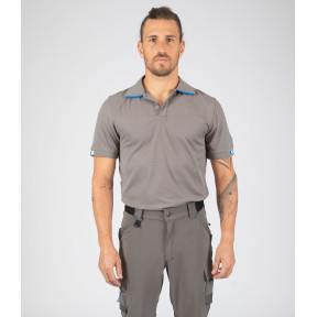 Polo de travail Beven gris/bleu - Nine Worths by North Ways