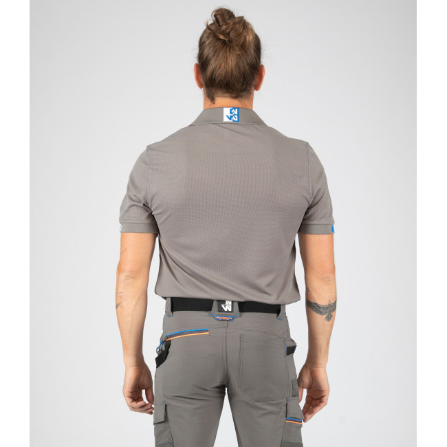 Polo de travail Beven gris/bleu - North Ways