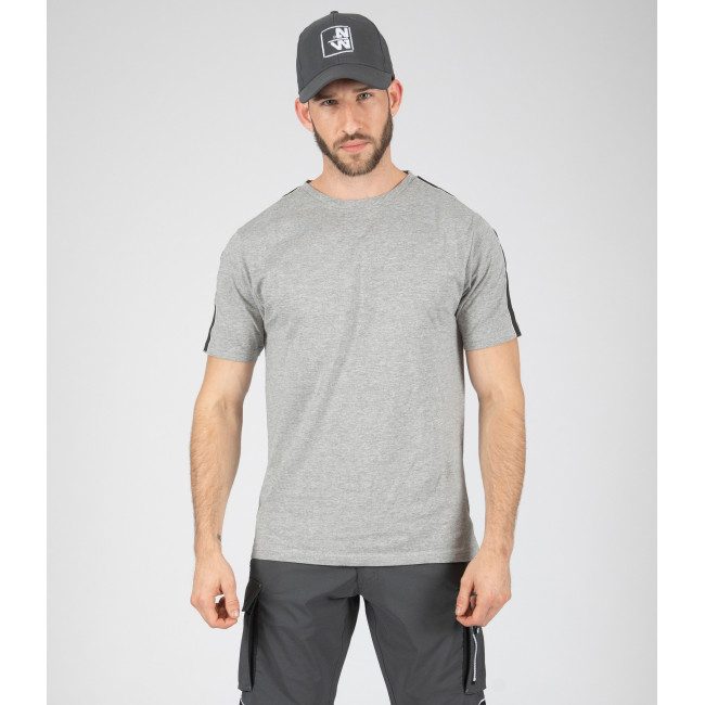 T-shirt de travail à manches courtes Luka gris chiné - Nine Worths by North Ways