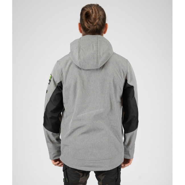 Veste softshell Borel gris chiné et jaune fluo - Nine Worths by North Ways