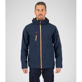Kurtka softshell Borel granatowa i pomarańczowy fluo - Nine Worths by North Ways