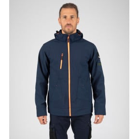 Veste softshell Borel marine et orange fluo - Nine Worths by North Ways