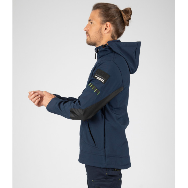 Veste softshell Borel marine et orange fluo - Nine Worths by North Ways