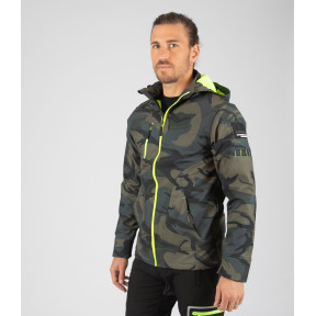 Softshell-Jacke Borel Woodland und neongelb - Nine Worths by North Ways
