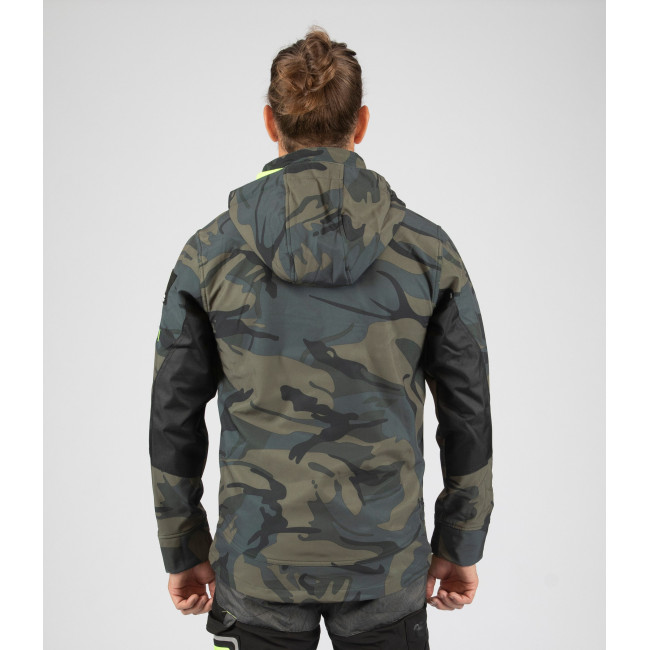 Kurtka softshell Borel woodland i żółty fluo - Nine Worths by North Ways