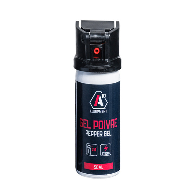 Aérosol lacrymogène anti-agression gel poivre 50 mL - A10 Equipment
