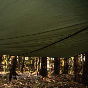 Shelter XL Olive Zeildoek - Highlander