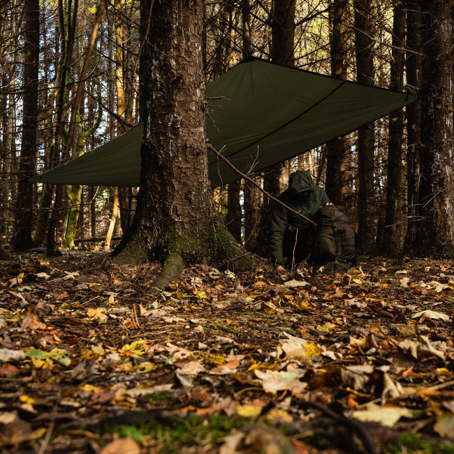 Shelter XL Olive Zeildoek - Highlander