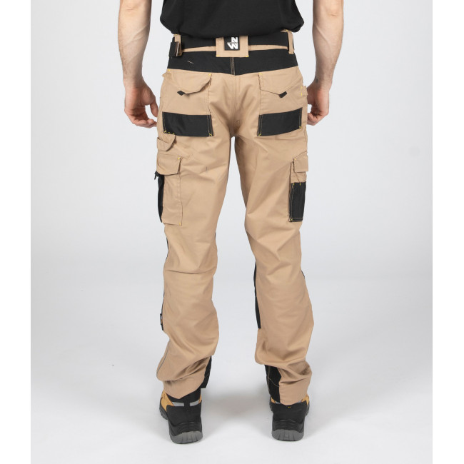 PANTALON DE TRAVAIL ADAM BEIGE / NOIR - NORTH WAYS