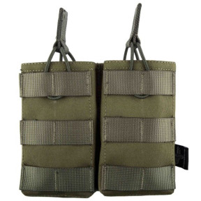 Porte chargeur double 5.56 action vert OD - Invader Gear