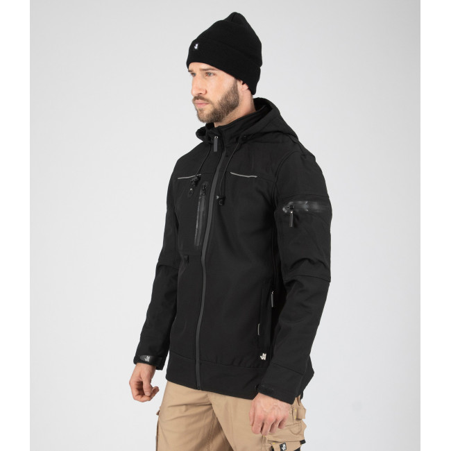 SOFTSHELL JAS FLORES ZWART - North Ways