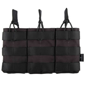 Potrójny uchwyt na magazynek 5.56 Action czarny - Invader Gear