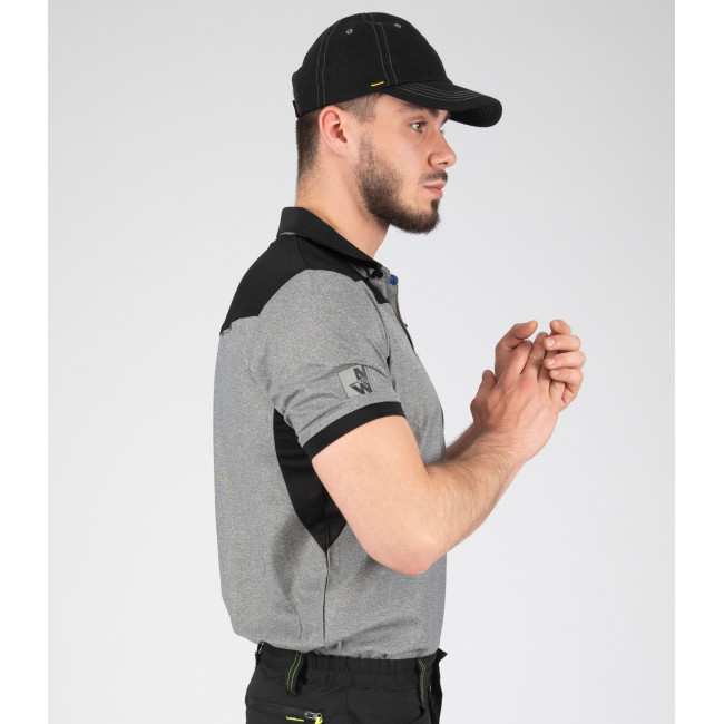 ARBEITS-POLOSHIRT HORTEN SCHWARZ / GRAU CHI - Nine Worths by North Ways