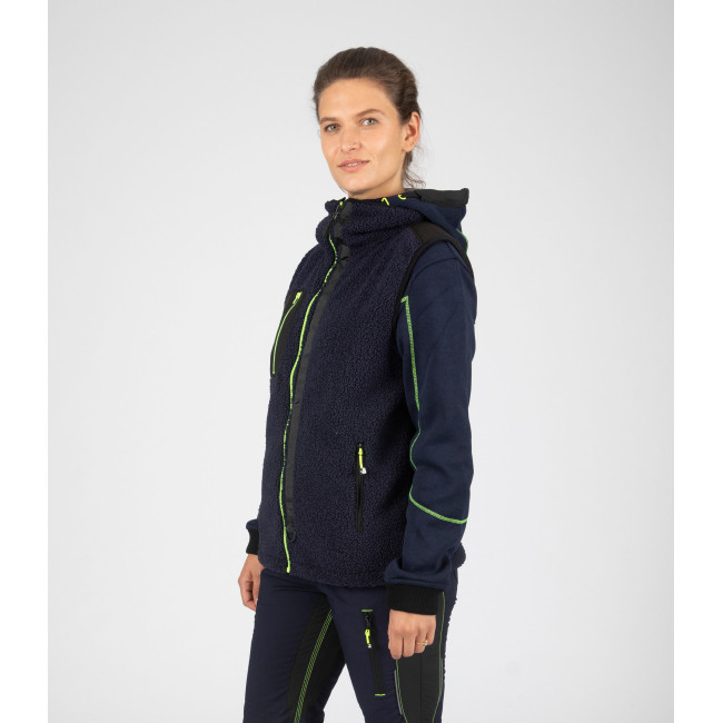 Vest MAYA marineblauw/fluorgeel - Nine Worths by North Ways