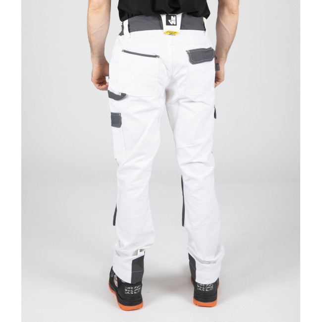 Pantalon de travail multipoches Cary blanc - Nine Worths by North Ways