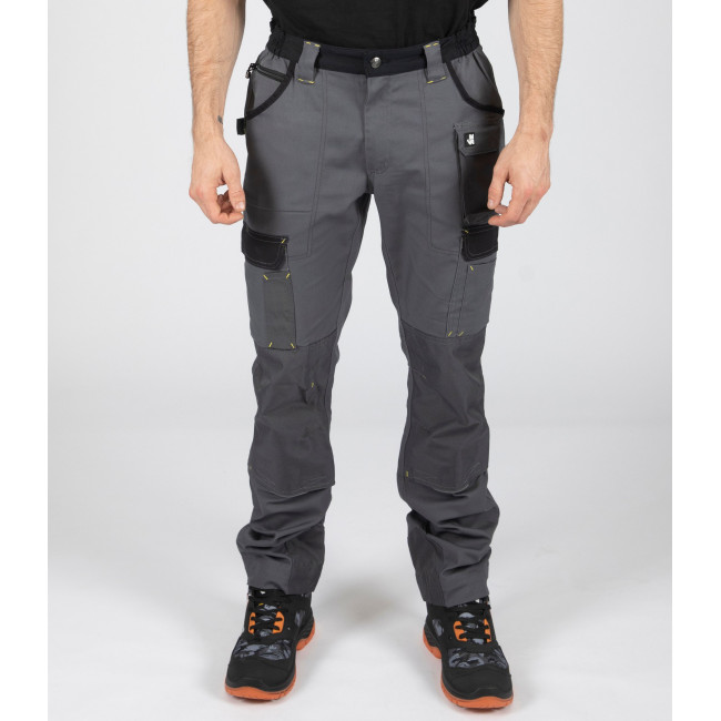 ARBEITSHOSE MIT VIELEN TASCHEN CARY GRAU UND SCHWARZ - North Ways
