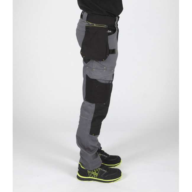 PANTALON DE TRAVAIL HOWARD GRIS ET NOIR - Nine Worths by North Ways