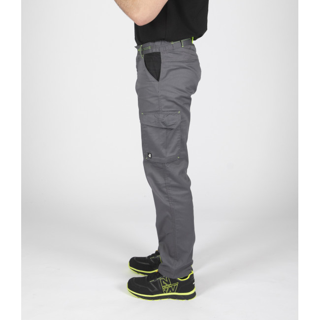 Broek Marlow grijs en fluogeel - North Ways