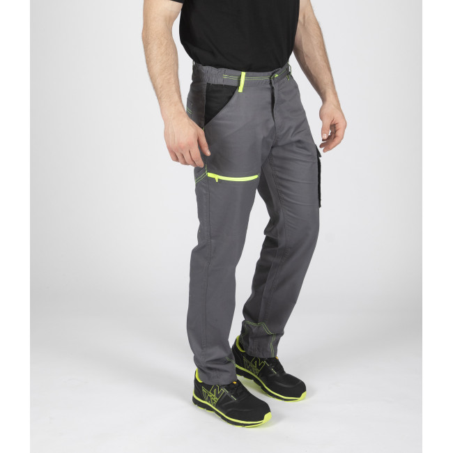 Broek Marlow grijs en fluogeel - North Ways