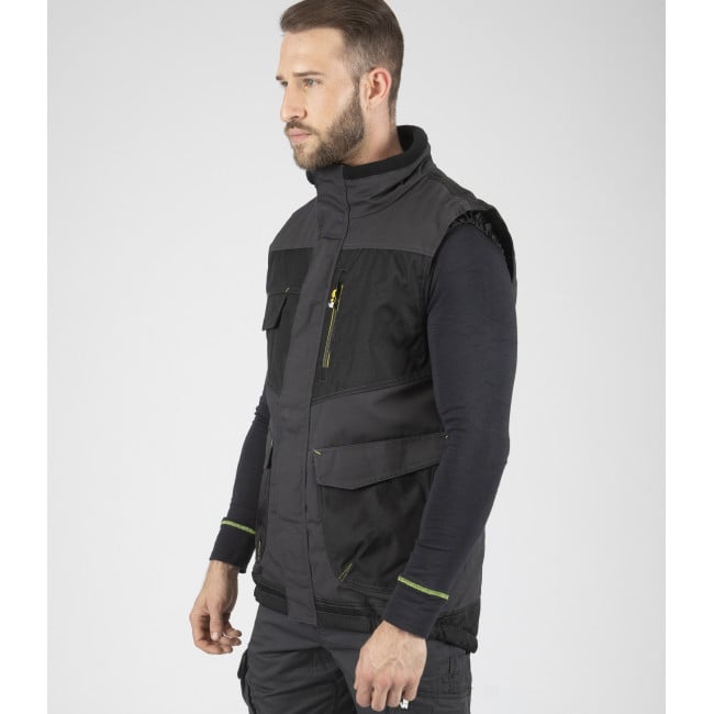 GILET SANS MANCHE ALI GRIS ET NOIR - North Ways