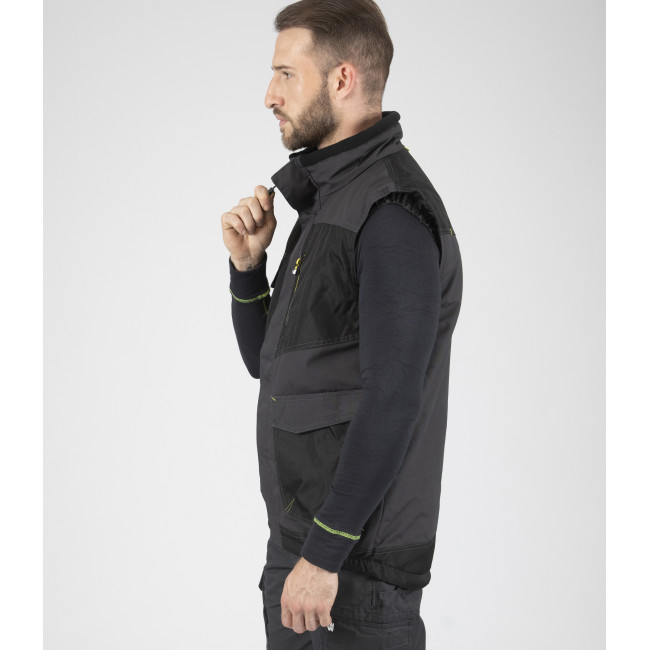 MOUWLOOS VEST ALI GRIJS EN ZWART - North Ways