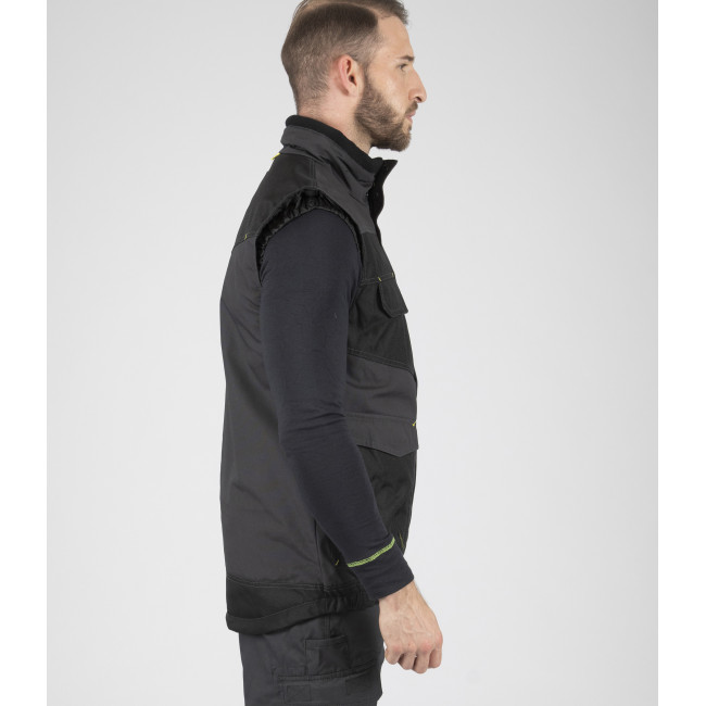 GILET SANS MANCHE ALI GRIS ET NOIR - North Ways
