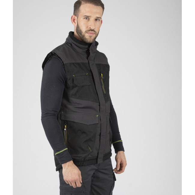 GILET SANS MANCHE ALI GRIS ET NOIR - North Ways