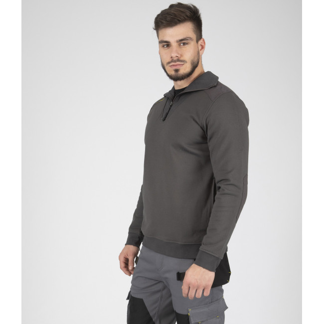 STRICKPULLOVER IM SWEATSHIRT-STIL LARGO GRAU - Nine Worths by North Ways