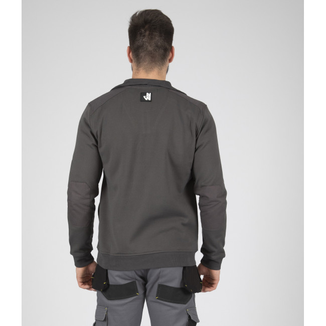 STRICKPULLOVER IM SWEATSHIRT-STIL LARGO GRAU - Nine Worths by North Ways