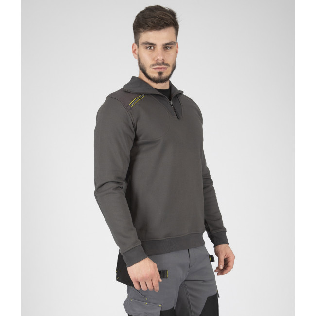 GEBREIDE TRUI STIJL SWEATSHIRT LARGO GRIJS - Nine Worths by North Ways
