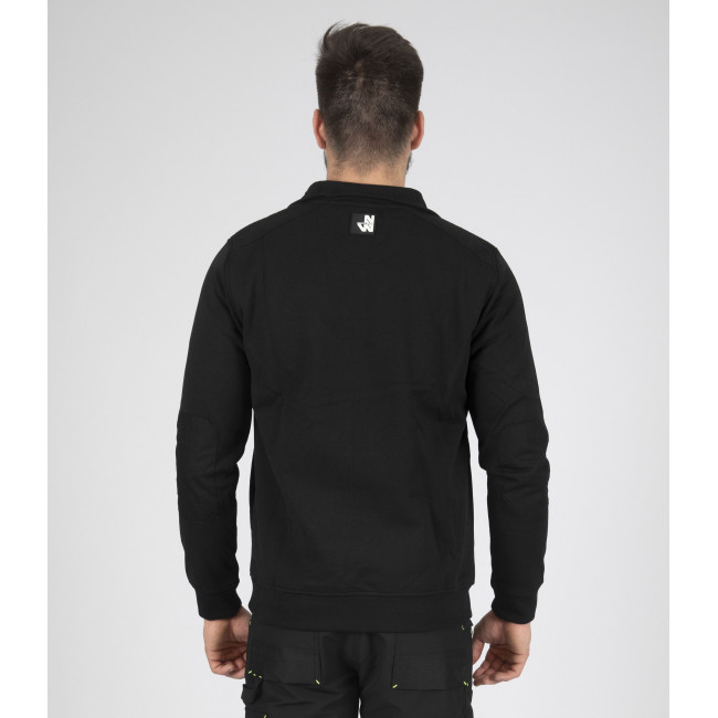 SWETER DZIANINOWY W STYLU BLUZY LARGO CZARNY - Nine Worths by North Ways