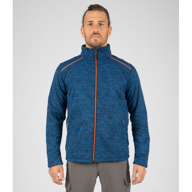 GILET ZIPPE LENNY MARINE ET ORANGE FLUO - Nine Worths by North Ways