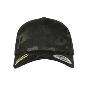 Czapka Retro Trucker multicam czarna - Flexfit