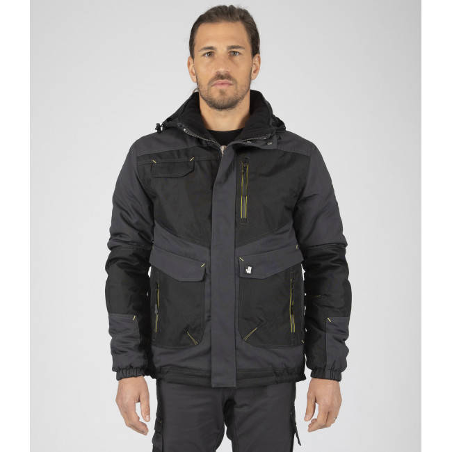 BLOUSON DE TRAVAIL LILIAN GRIS / NOIR - Nine Worths by North Ways