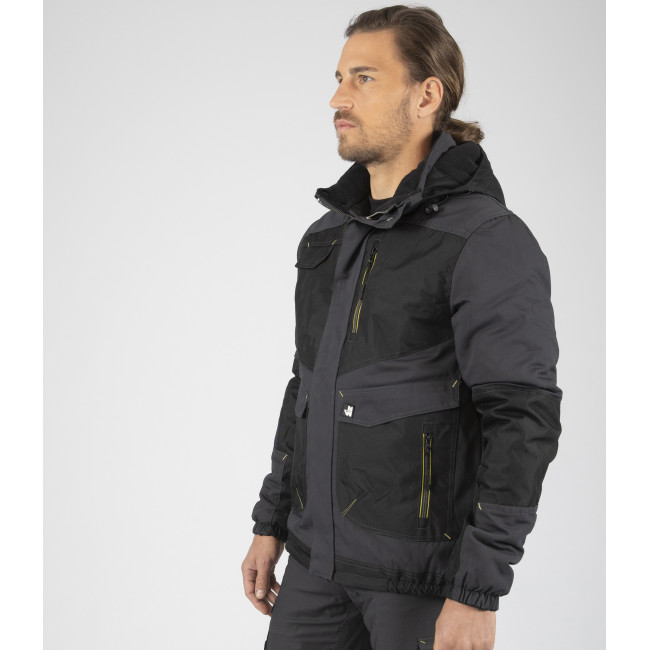 ARBEITSJACKE LILIAN GRAU / SCHWARZ - Nine Worths by North Ways
