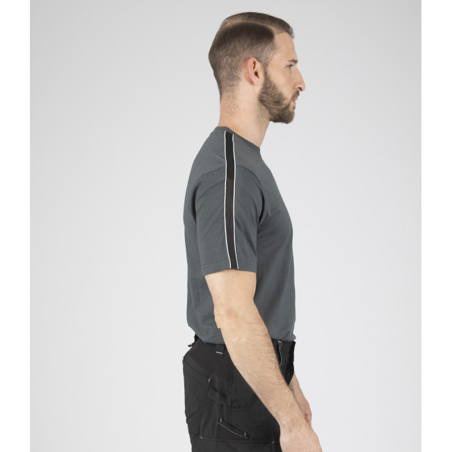 Luka werk t-shirt korte mouwen antraciet - Nine Worths by North Ways