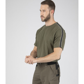 Luka werk t-shirt korte mouwen kaki - Nine Worths by North Ways