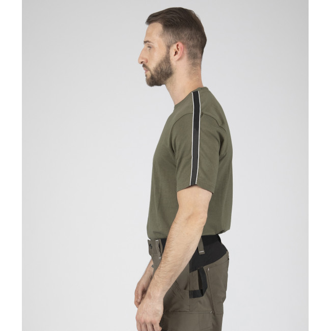 Koszulka robocza z krótkimi rękawami Luka khaki - Nine Worths by North Ways