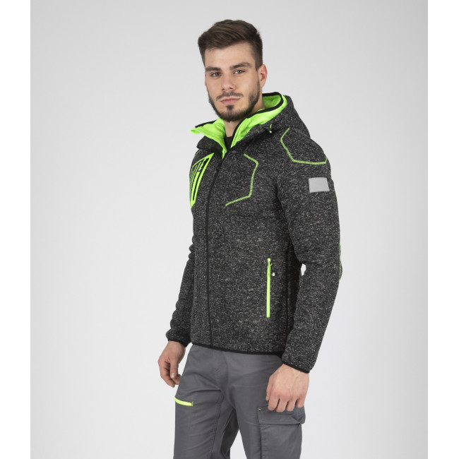 VESTE LYNX NOIR CHINE ET VERT - Nine Worths by North Ways