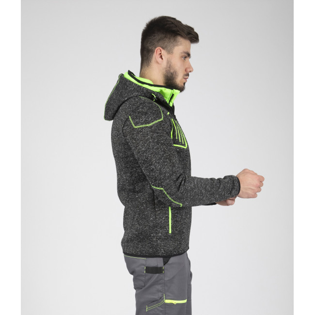 VESTE LYNX NOIR CHINE ET VERT - North Ways