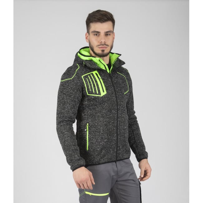 VESTE LYNX NOIR CHINE ET VERT - Nine Worths by North Ways