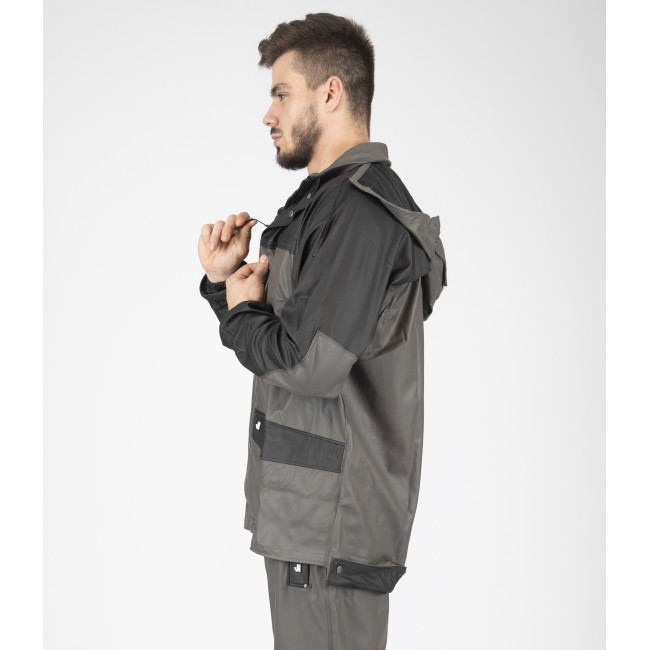 ARBEITSREGENJACKE MORAY GRAU / SCHWARZ - Nine Worths by North Ways