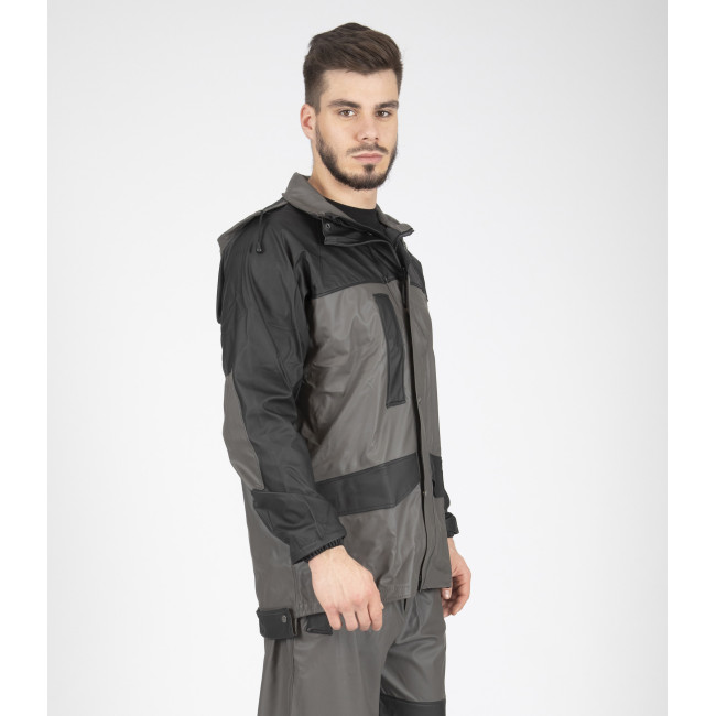 ARBEITSREGENJACKE MORAY GRAU / SCHWARZ - Nine Worths by North Ways