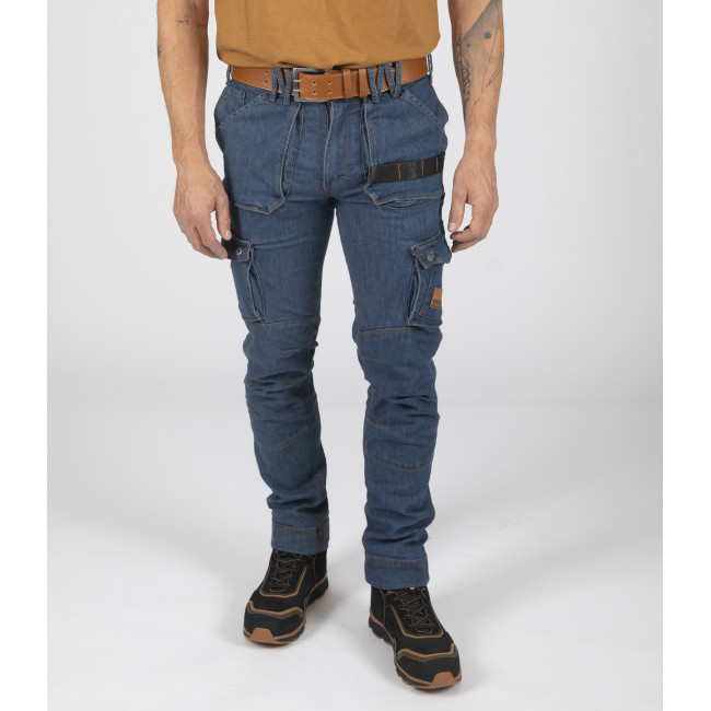 Pantalon de travail multipoches Usain bleu - Nine Worths by North Ways