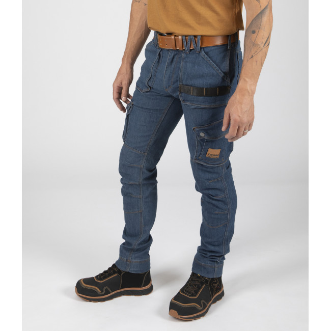 Pantalon de travail multipoches Usain bleu - Nine Worths by North Ways