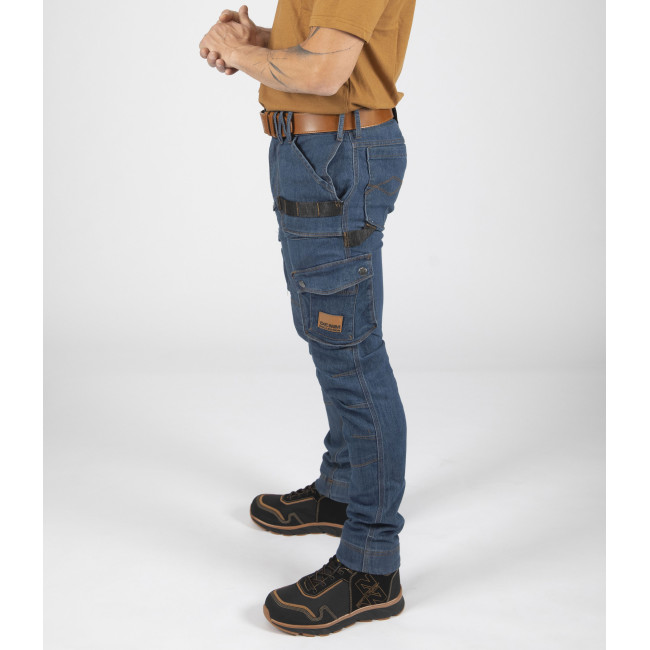 Arbeitshose mit vielen Taschen Usain blau - Nine Worths by North Ways