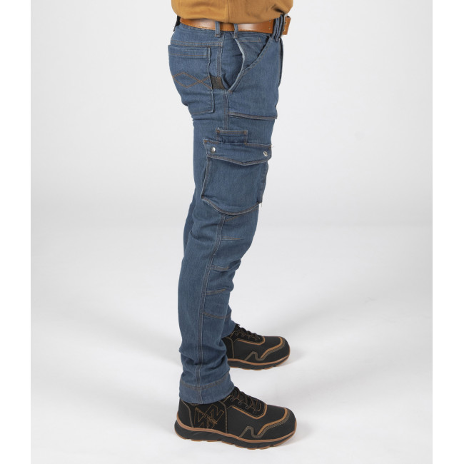Pantalon de travail multipoches Usain bleu - Nine Worths by North Ways