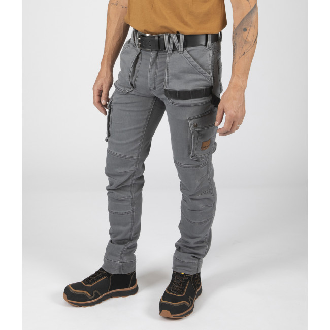 Pantalon de travail multipoches Usain gris - Nine Worths by North Ways