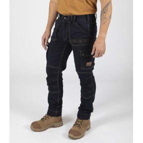 Pantalon de travail multipoches en jean Usain - Nine Worths by North Ways