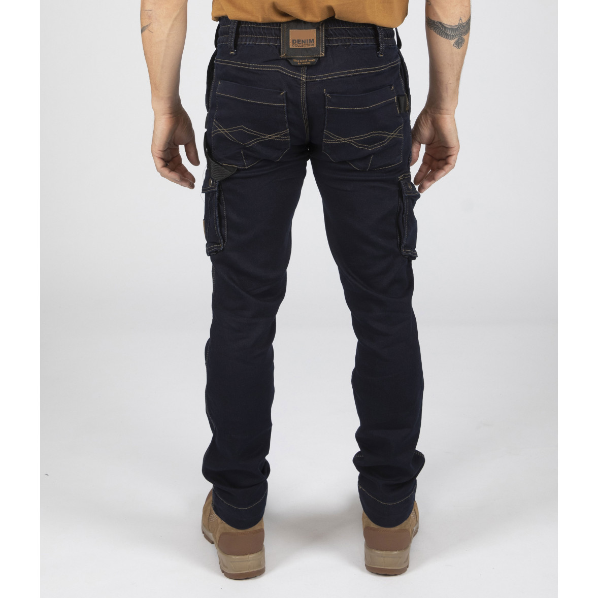 Pantalon de travail multipoches en jean Usain Nine Worths by